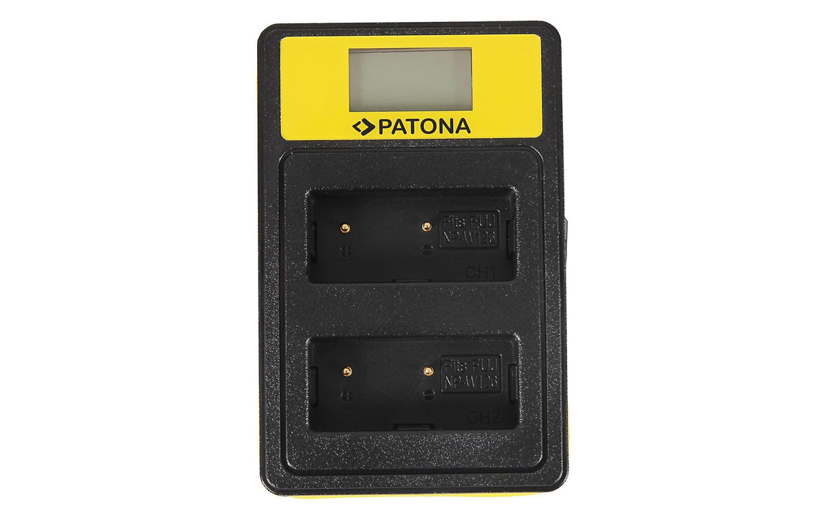 PATONA Ladegerät 141645 – USB, 2fach, schwarz – für Fujifilm HS30 EXR, HS33 EXR, X100F und andere