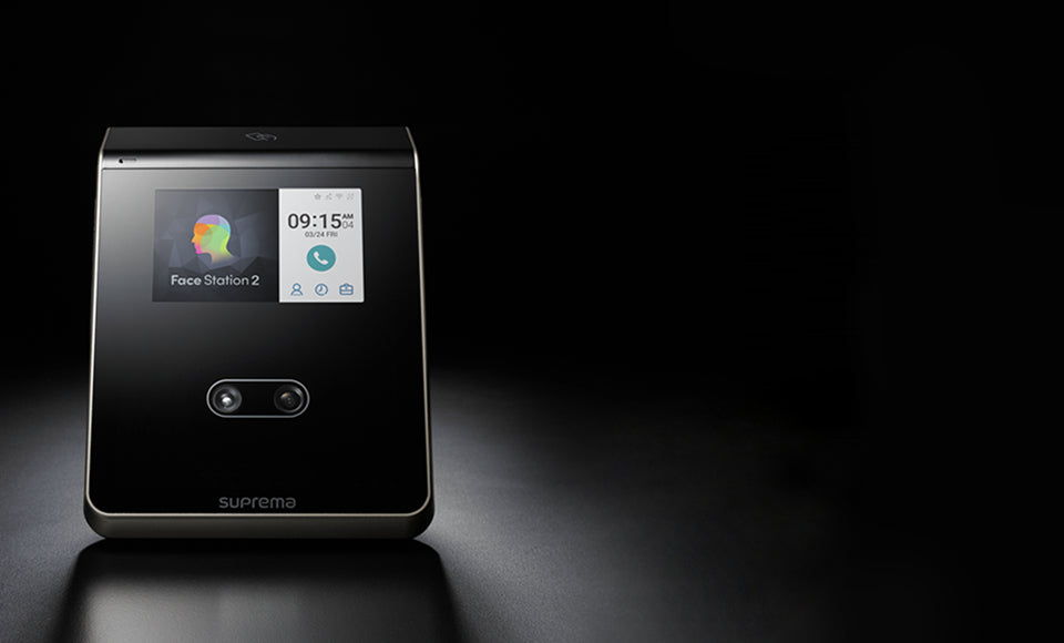 Suprema FaceStation 2 Zutrittsterminal – 4" Display, Gesichtserkennung, BT, Ethernet, WLAN, 24 V, Silber