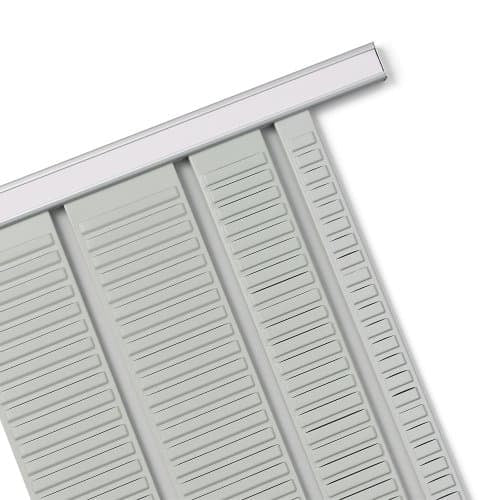 Nobo Wandleiste für T-Karten-System, Index 24, Aluminium, 772 × 13 mm, 2 Profile, Weiss