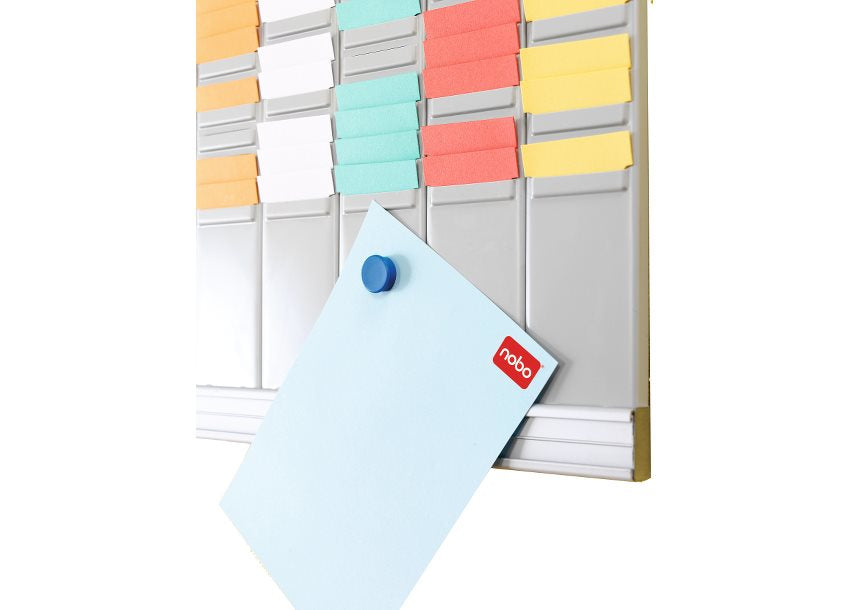 Nobo Wandleiste für T-Karten-System, Index 24, Aluminium, 772 × 13 mm, 2 Profile, Weiss