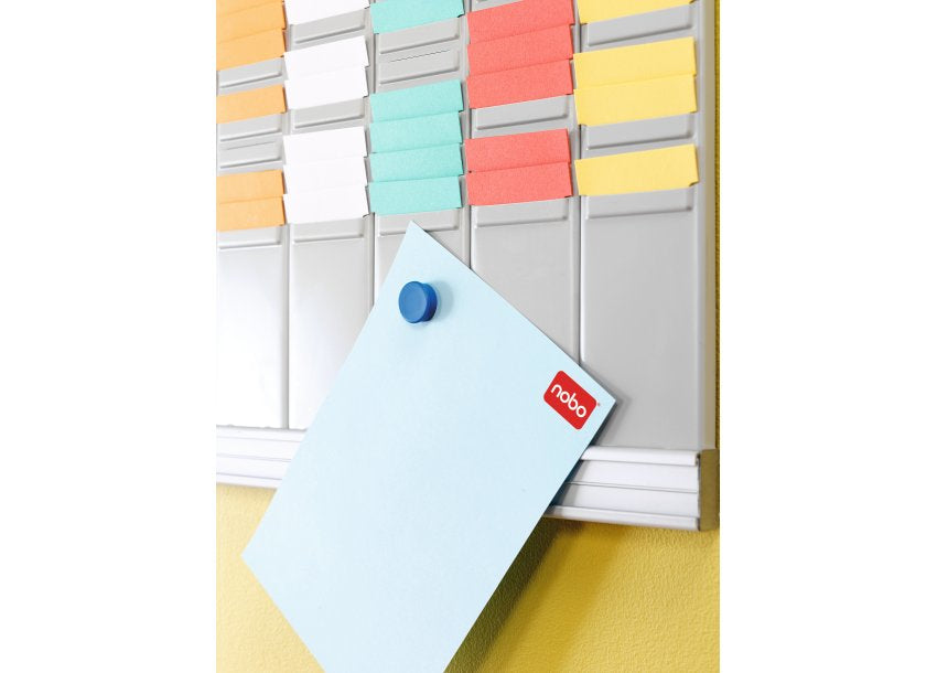 Nobo Wandleiste für T-Karten-System, Index 24, Aluminium, 772 × 13 mm, 2 Profile, Weiss