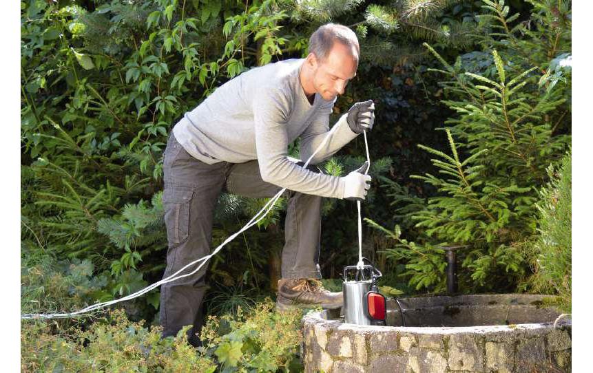Einhell Schmutzwasserpumpe GC-DP 1020 N – 1000 W, 18000 l/h, Förderhöhe 9 m, Schmutz bis 20 mm, Netzbetrieb