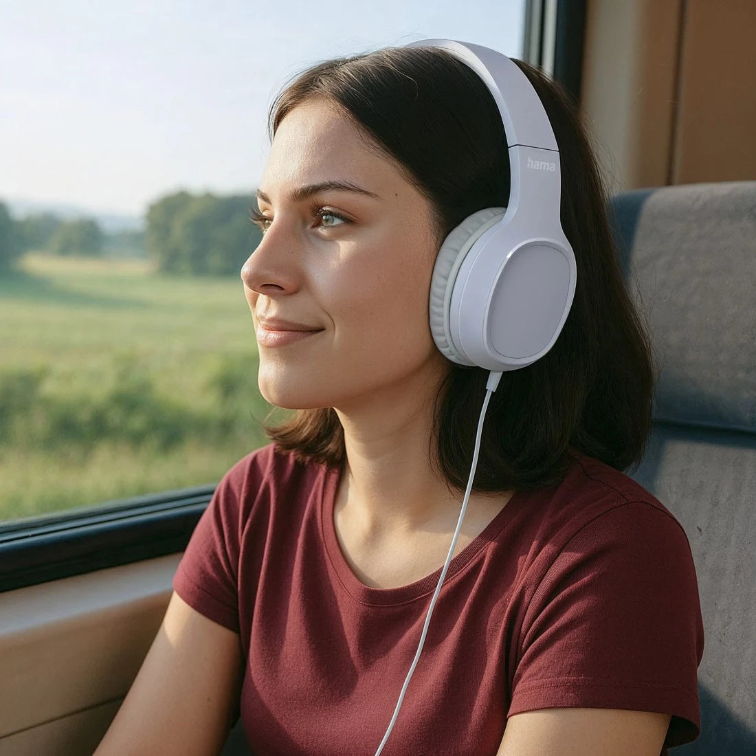 Hama Fun C On-Ear Kopfhörer – Stereo, Kabel, USB-C, Weiss
