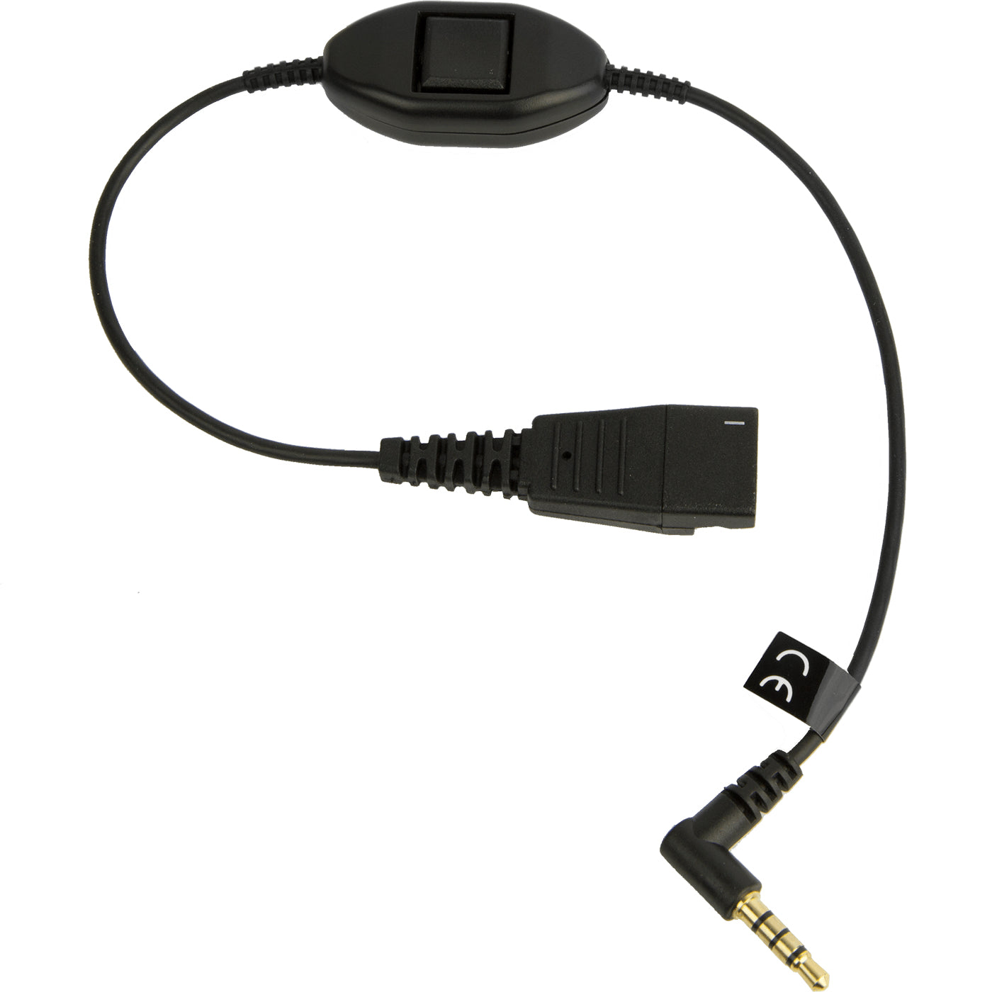 Jabra QD Cord 3,5 mm – Adapterkabel – für iPhone – QD auf 3,5 mm – Schwarz