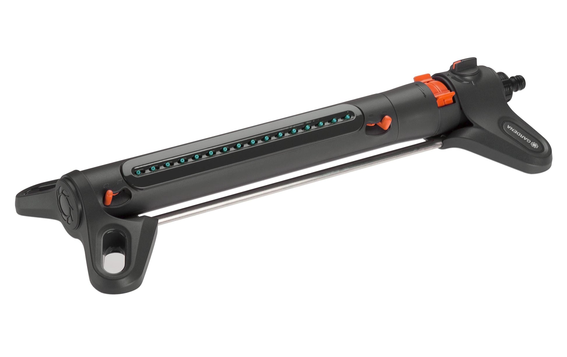Gardena Viereckregner AquaZoom M – 3–18 m Sprühbereich, 250 m² Abdeckung, Schwarz