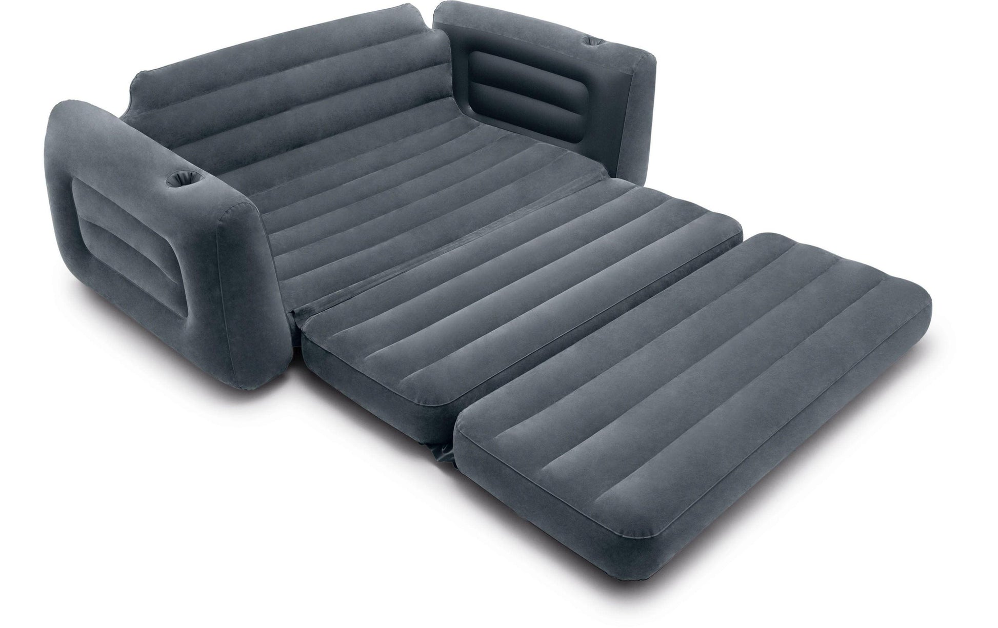 Intex Beistelltisch Ausziehsofa – 231 × 203 × 66 cm – PVC – Anthrazit