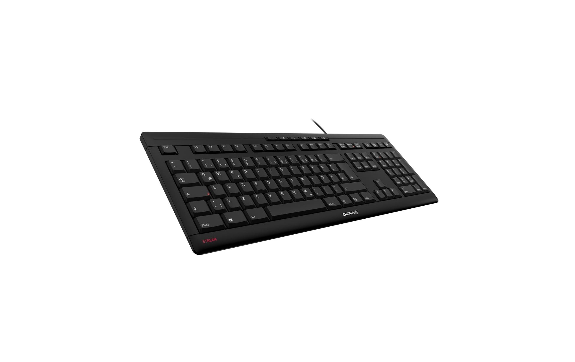 CHERRY Tastatur, kabelgebunden (USB-A), FR-Layout (FR), Fullsize (mit Ziffernblock), Scherenmechanik