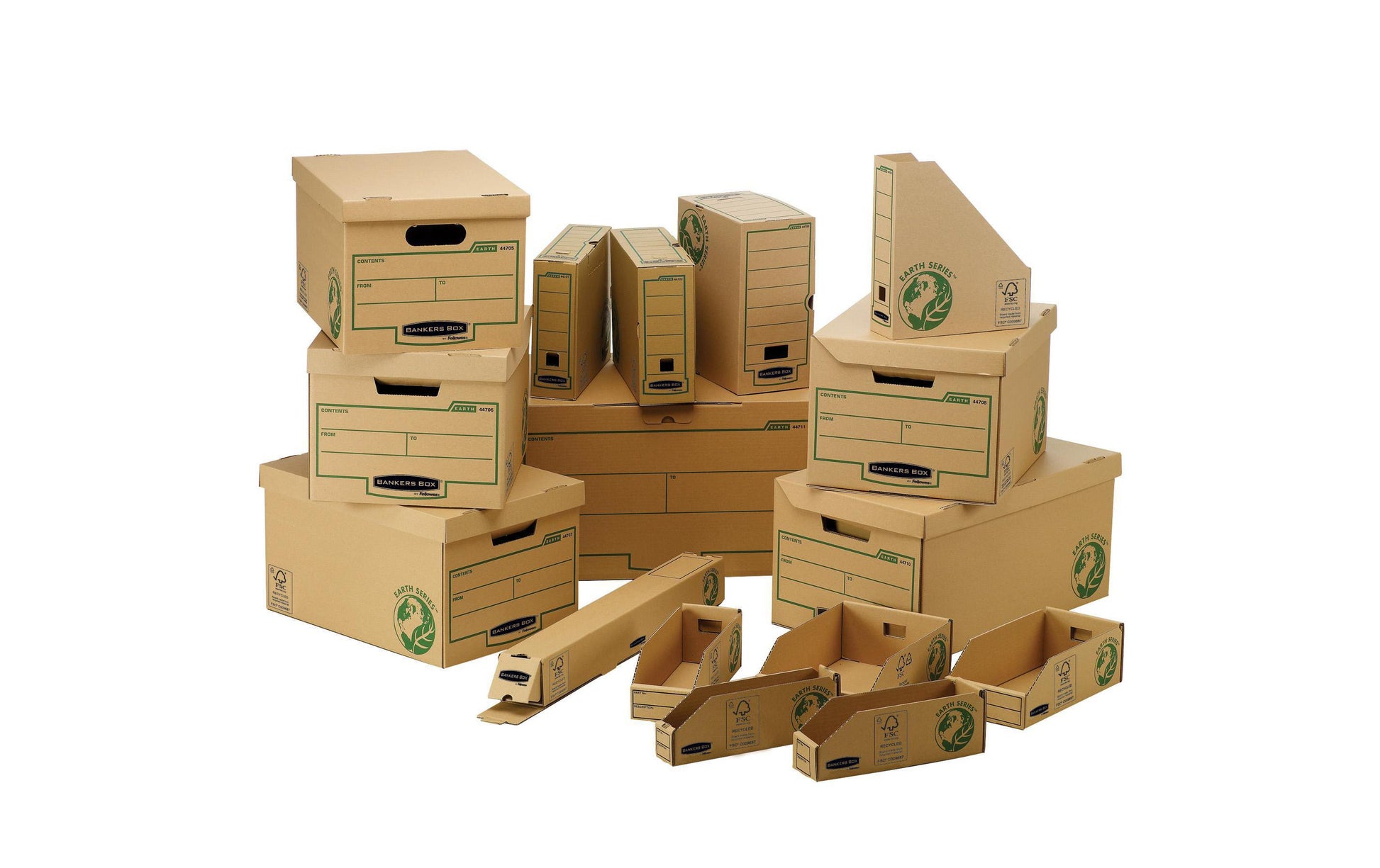 Fellowes R-Kive EarthSeries Archivschachtel A4 – 103 × 254 × 319 mm, braun, Karton, 20er Pack