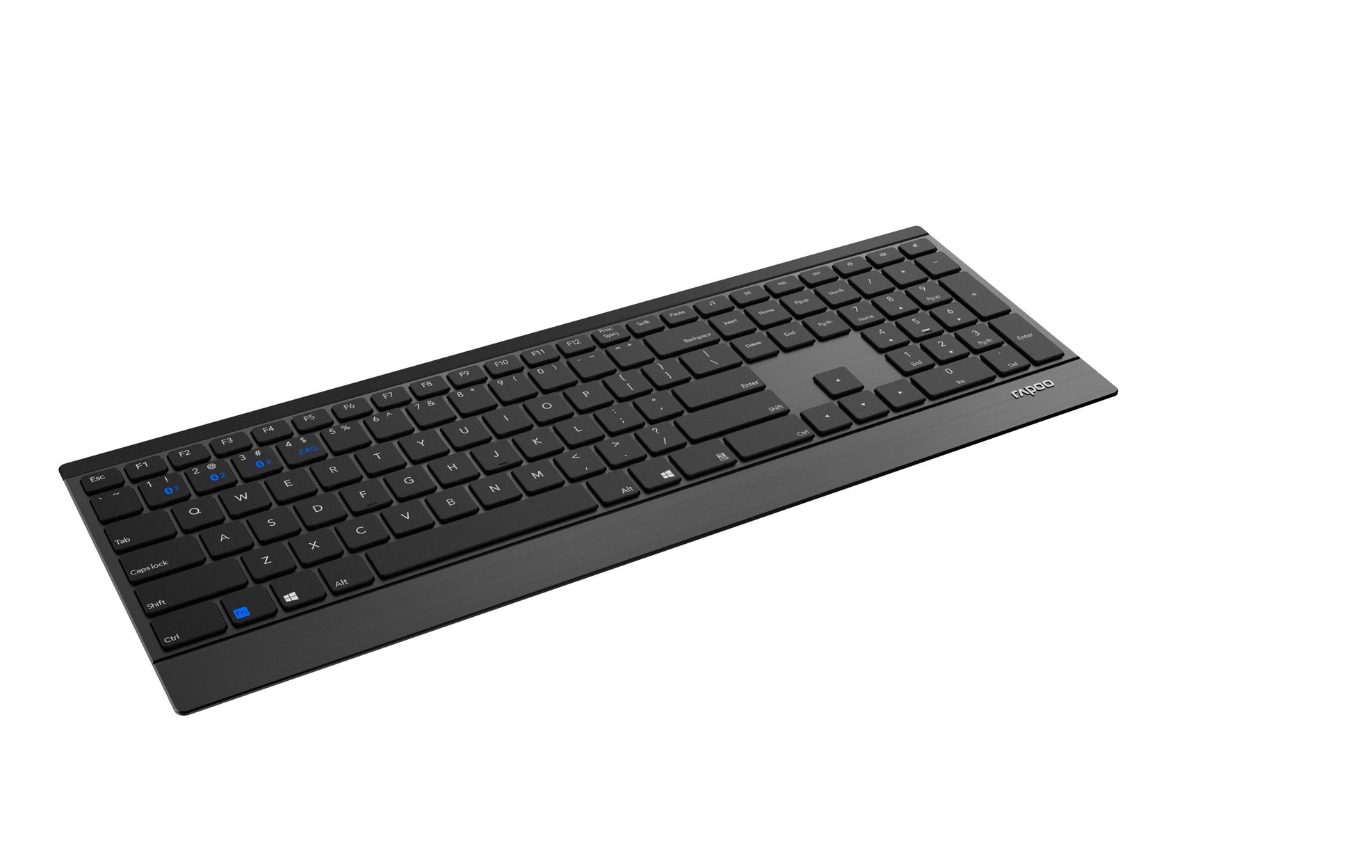 Rapoo 9500M – Tastatur, kabellos (Bluetooth/2,4 GHz), Multi-Device, Schwarz