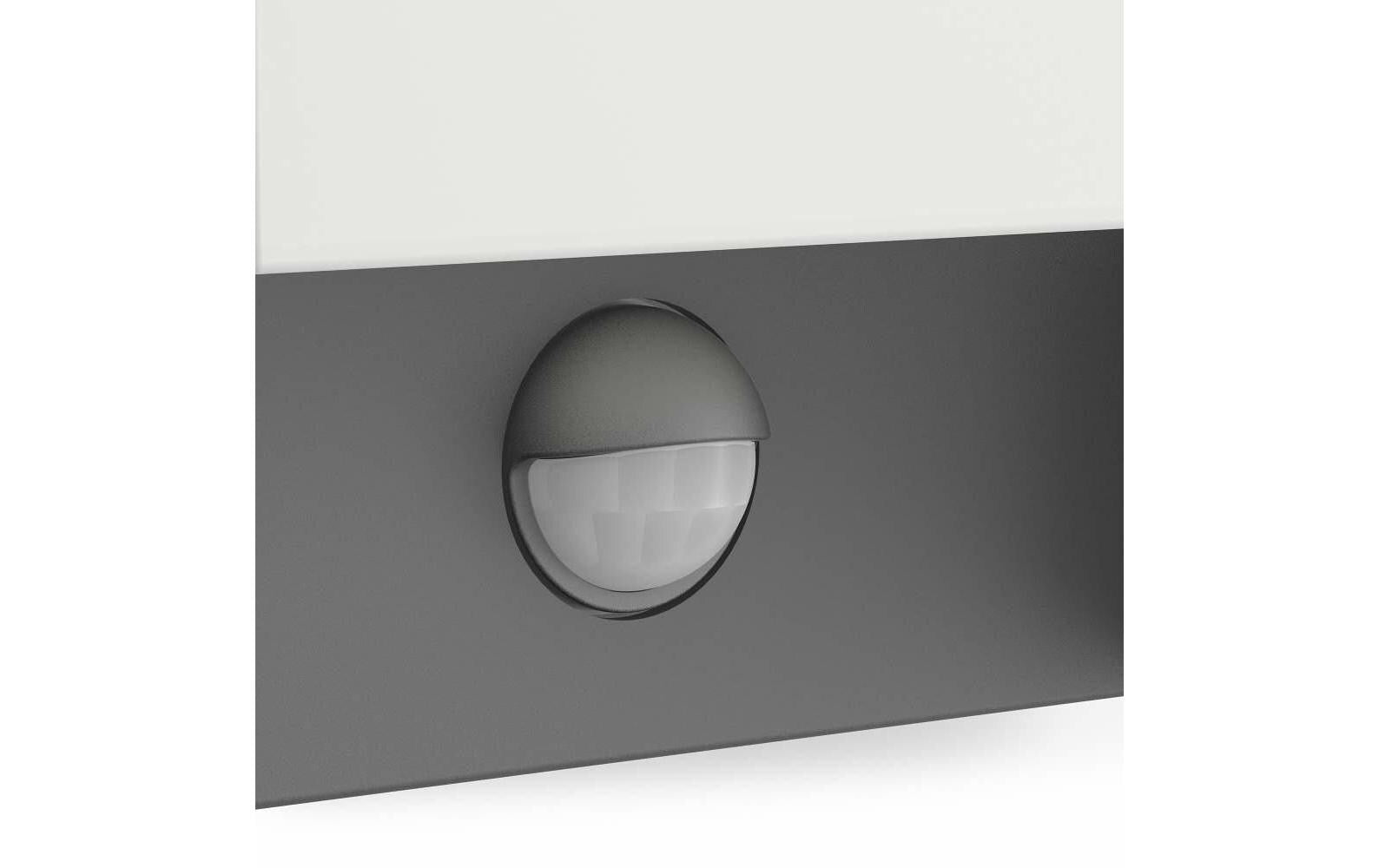 Philips by Signify Philips Aussenwandleuchte – Warmweiss, 2700 K, IP44, Netzbetrieb, mit Bewegungsmelder, Anthrazit, Edelstahl