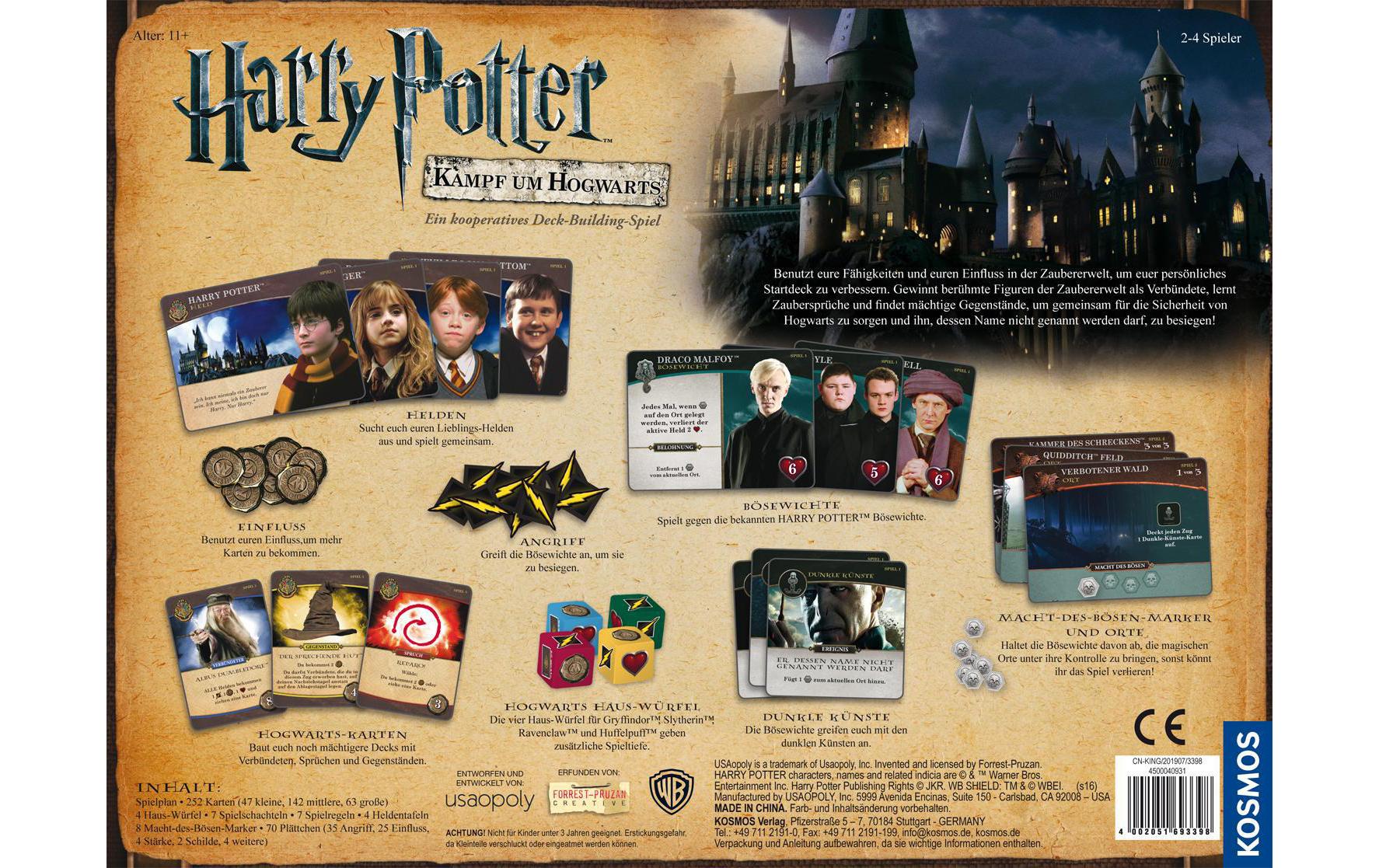 Kosmos Harry Potter: Kampf um Hogwarts – Strategiespiel, 2–4 Spieler, ab 11 Jahren, 60 Min., DE