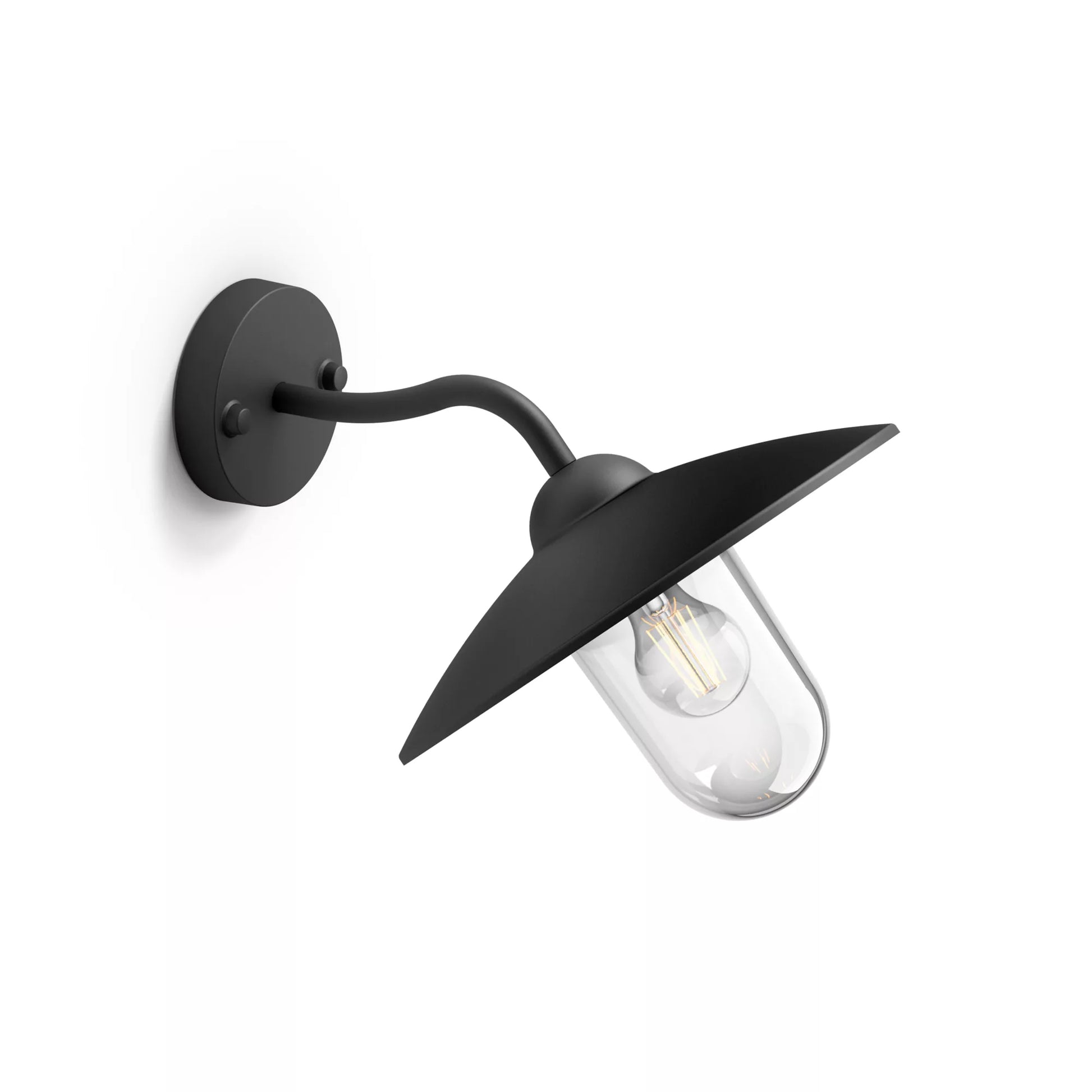 Philips by Signify Philips Aussenwandleuchte – 30×13,1 cm – 60 W – IP44 – Netzbetrieb – dimmbar – Schwarz, Aluminium
