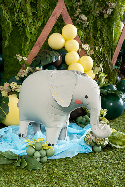 PartyDeco Folienballon Elefant – mehrfarbig – 91 × 61 cm – 1 Stk