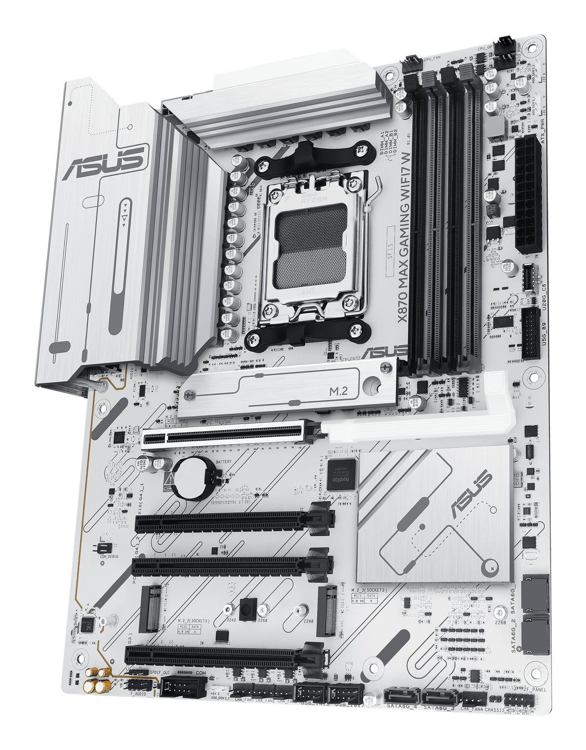 ASUS X870 Max Gaming WiFi7 W – Mainboard – AM5, AMD X870, ATX, DDR5