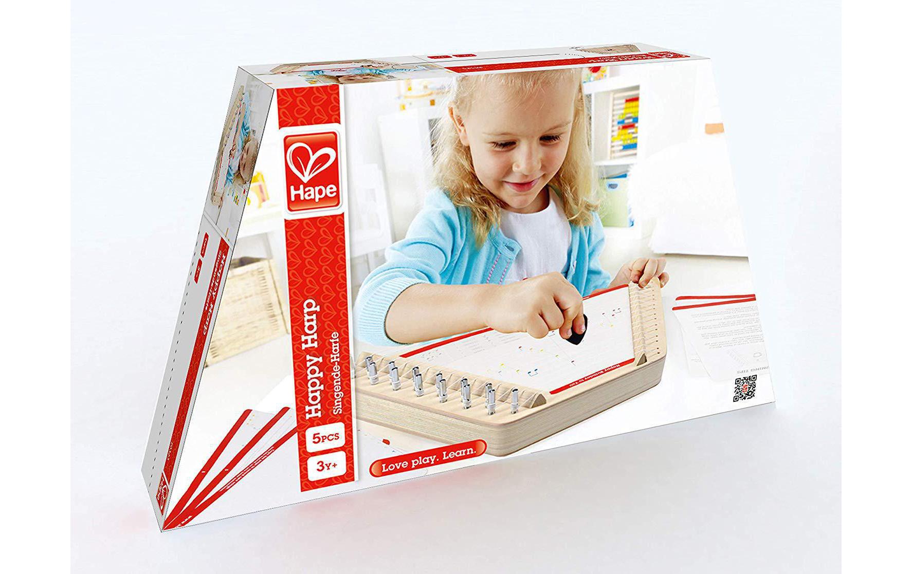 Hape Harfe – 20,1 × 3,4 × 40 cm – 5 Lieder – ab 3 Jahren – Holz