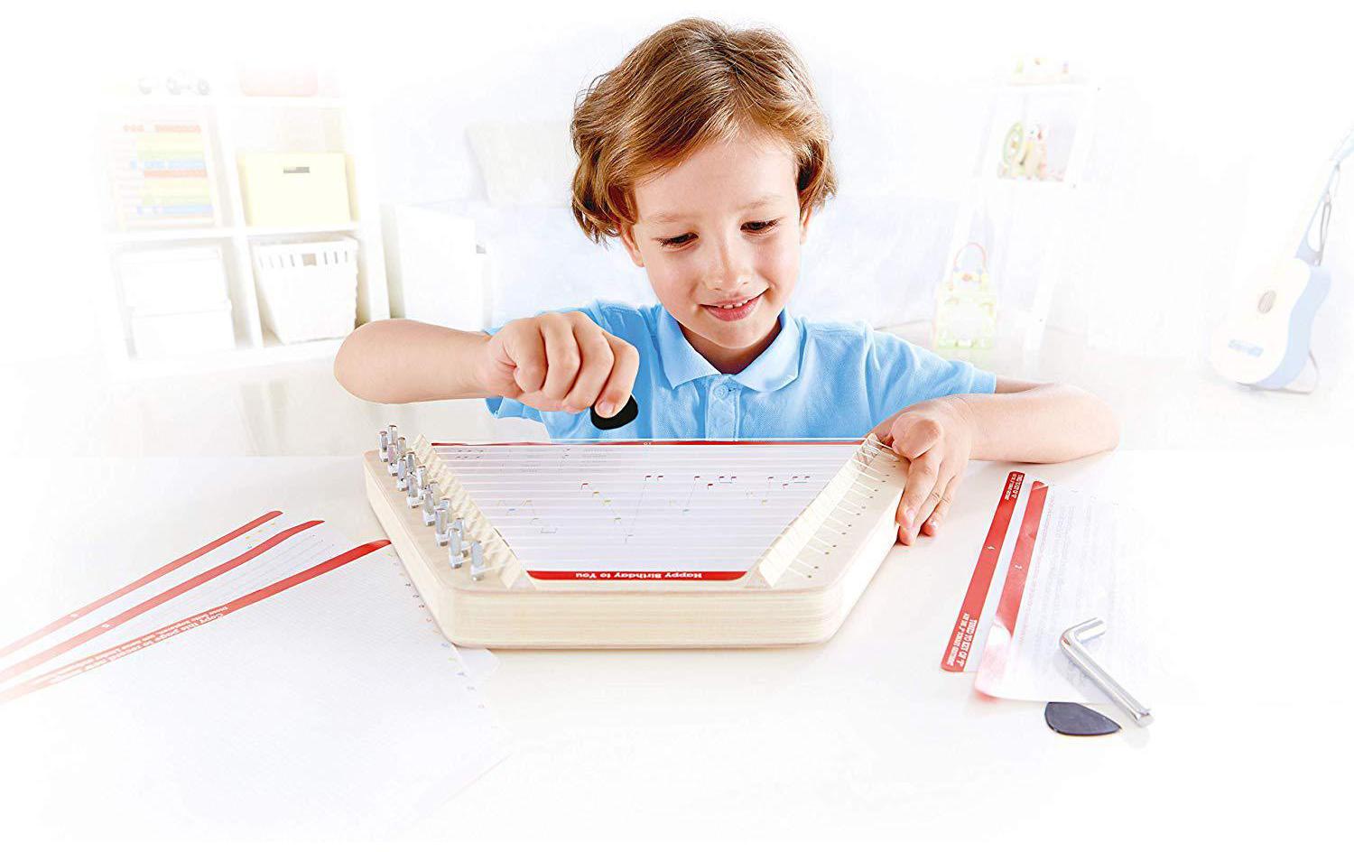 Hape Harfe – 20,1 × 3,4 × 40 cm – 5 Lieder – ab 3 Jahren – Holz