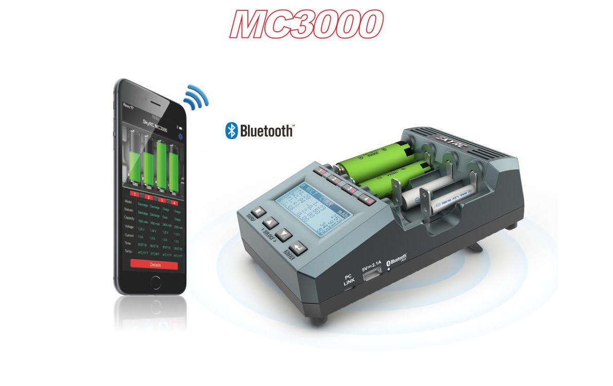 SkyRC MC3000 Ladegerät – mit Display, Akku-Analyzer – für HR6/AA/Mignon, Li-Ion-Akkus