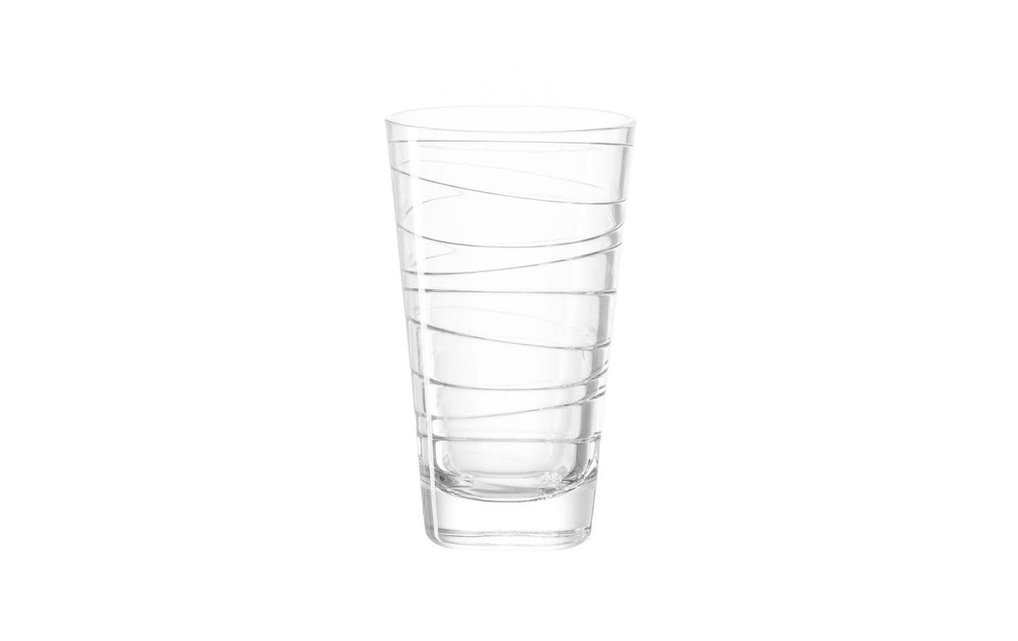 Leonardo Vario Struttura Trinkglas – 0,25 l, Glas, Grün, spülmaschinenfest, 6 Stück