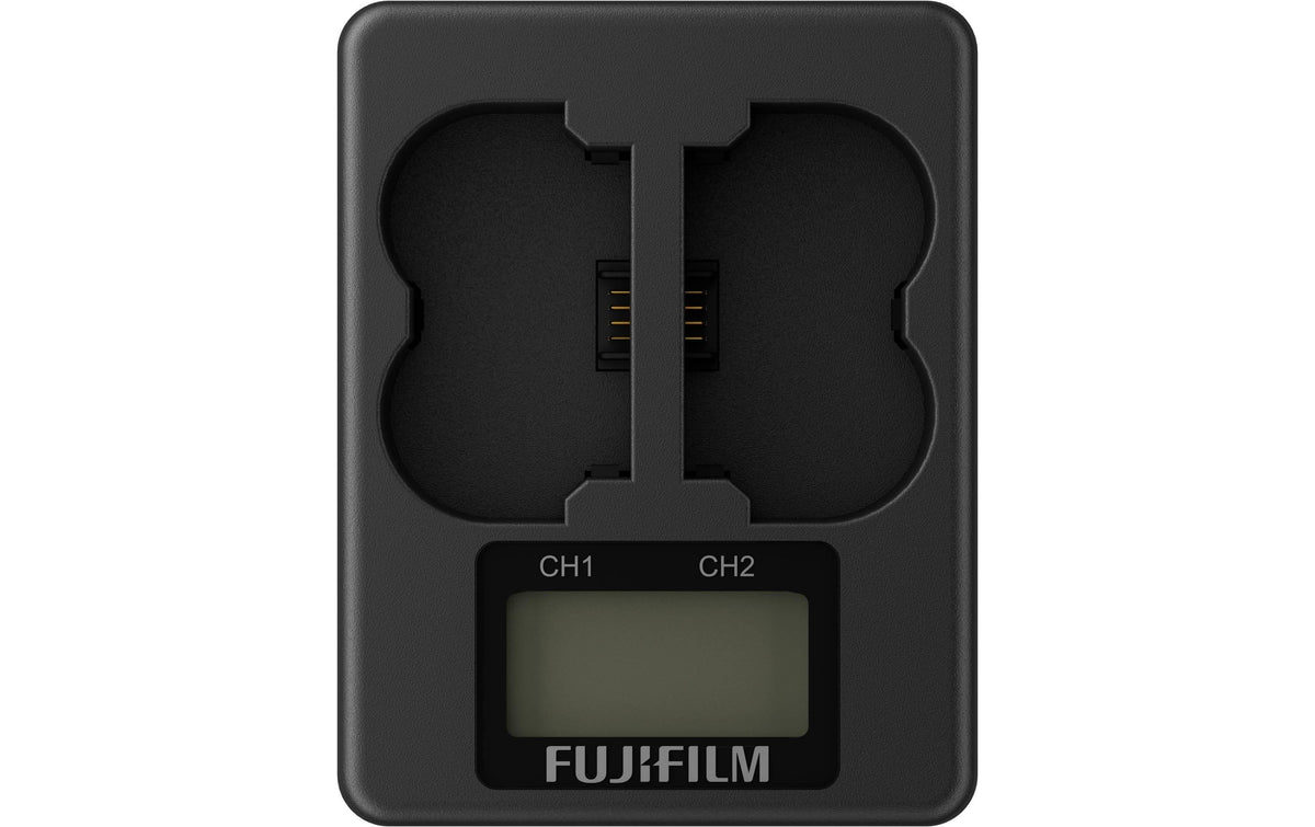 Fujifilm Doppel-Akku-Ladegerät BC-W235 – 37,5 × 80 × 62 mm, schwarz – für NP-W235