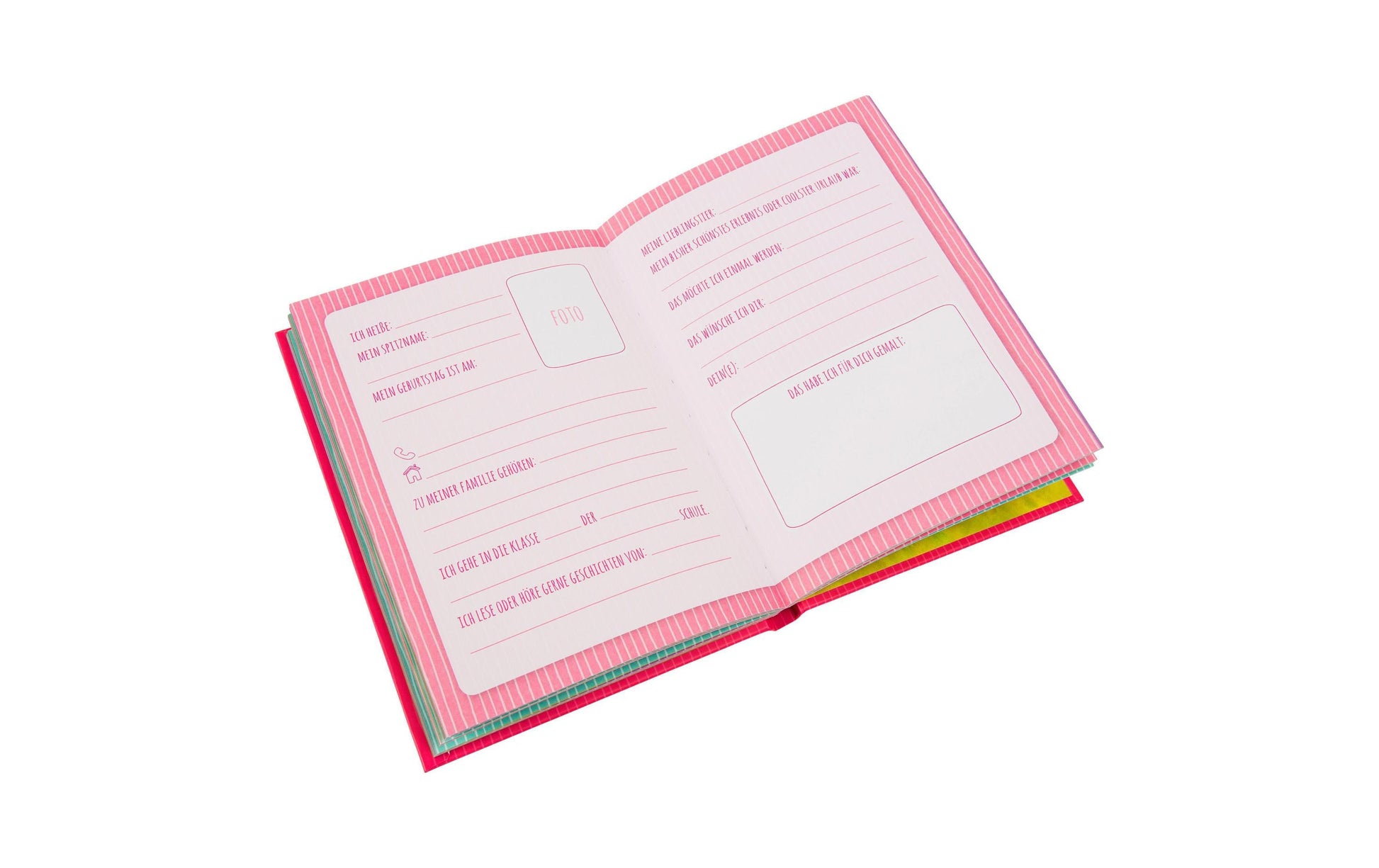 Goldbuch Freundebuch Pferde – 88 Seiten – A5 – Hardcover, Rosa