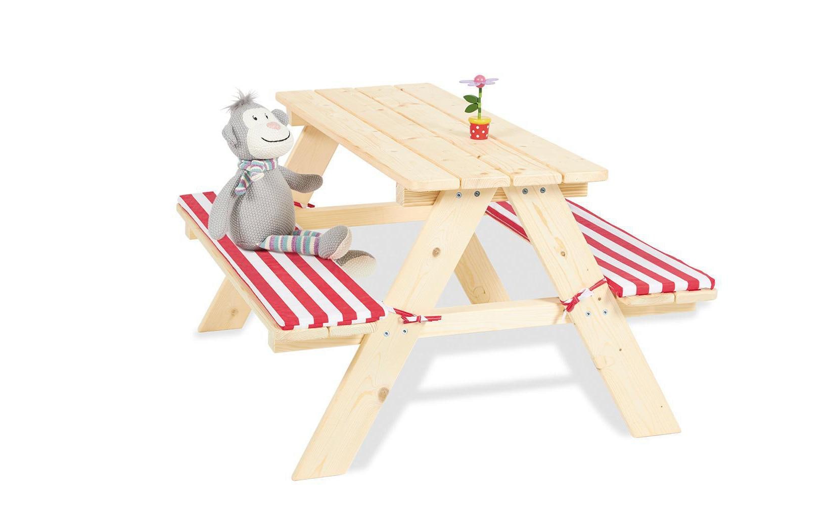 Pinolino Kinderträume Nicki Sitzkissen – 89 × 19 × 1,5 cm, Schaumstoff, Rot/Weiss