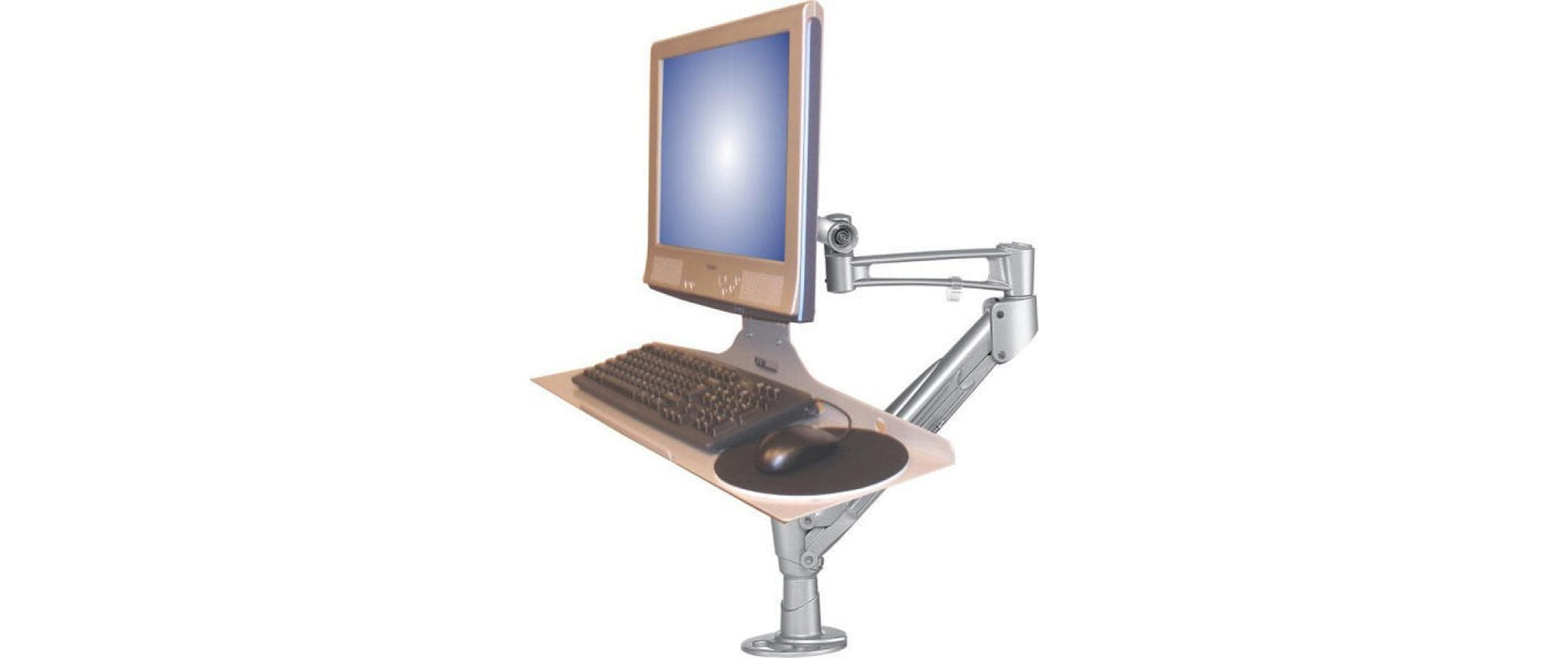 Neomounts Tastaturablage, VESA 75×75 mm, 75 cm, Tragkraft 10 kg, Silber