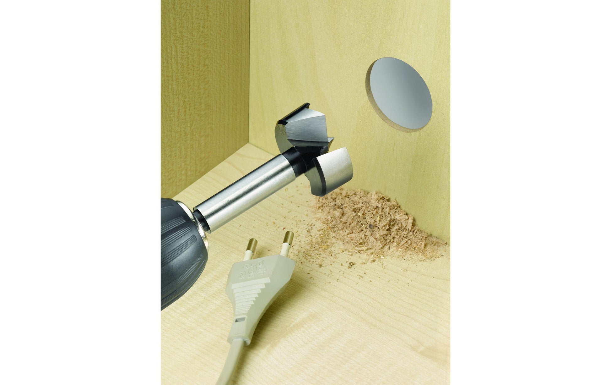 kwb Forstnerbohrer 26 mm Stahl Zylinderschaft 8 mm – 2-Schneider – für Holz