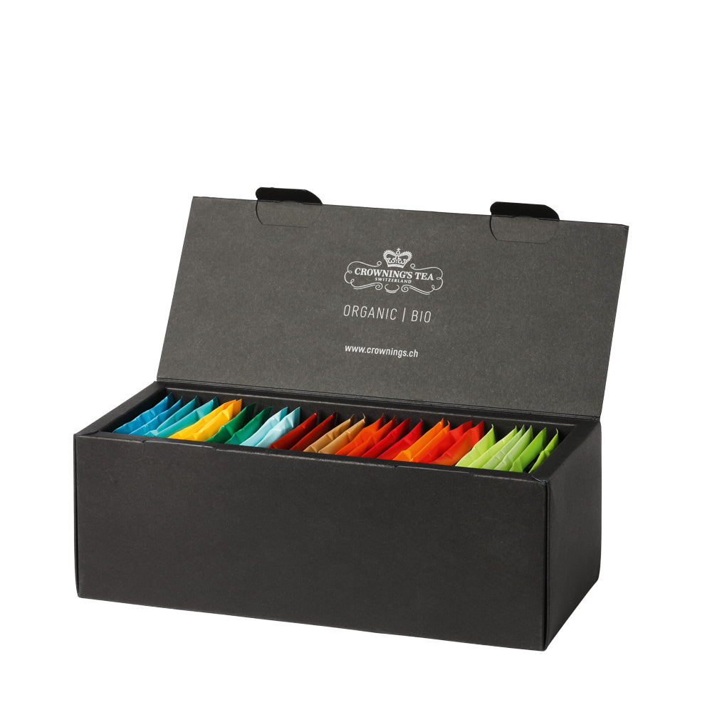 Crowning’s Tea Crowning's Tea – Premium – Teebeutel-Box, Bio – 32 Beutel, 16 Sorten