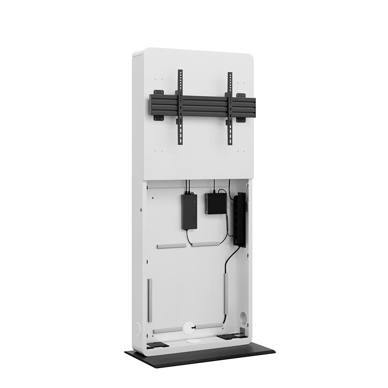Hagor Digital-Signage-Stand für 55–65" Displays, VESA 600×400 – abschliessbar – schwarz/weiss – CON-Line FS