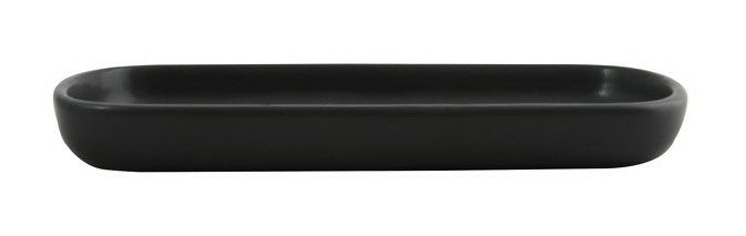 MSV Seifenschale Maonie – Keramik, 25,7×11,5×2,8 cm, Schwarz matt