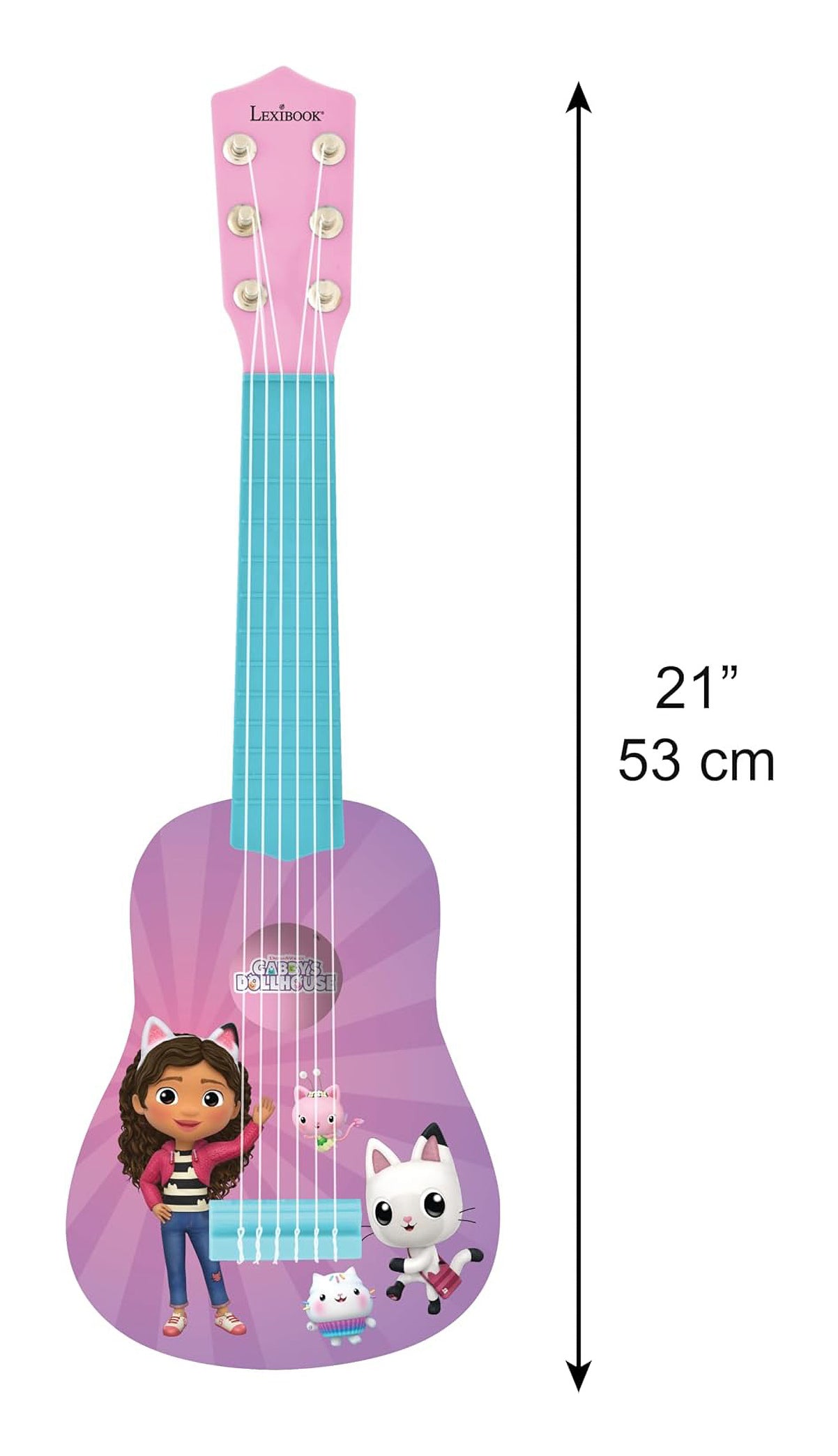 Lexibook Meine Erste Gitarre Gabby – 53 cm – ab 3 J. – Nylon, Kunststoff – mehrfarbig