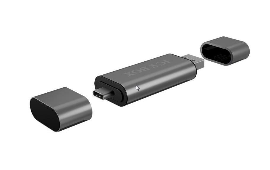 ICY BOX IB-CR200-C – Externer Kartenleser – USB 2.0, MicroSD/SD, 480 Mbit/s