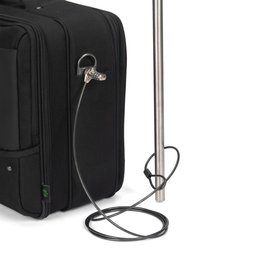 DICOTA Notebook-Tasche bis 17,3" – Trolley-Band, Schultergurt – Schwarz