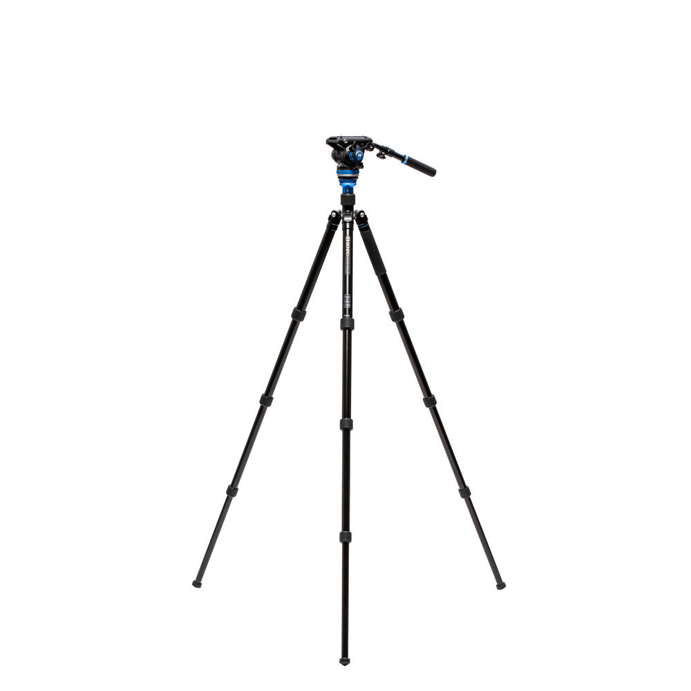 Benro A3883TS6PRO Aero Videostativ – bis 184 cm – 6 kg Traglast – 4 Sektionen, Aluminium – Schwarz