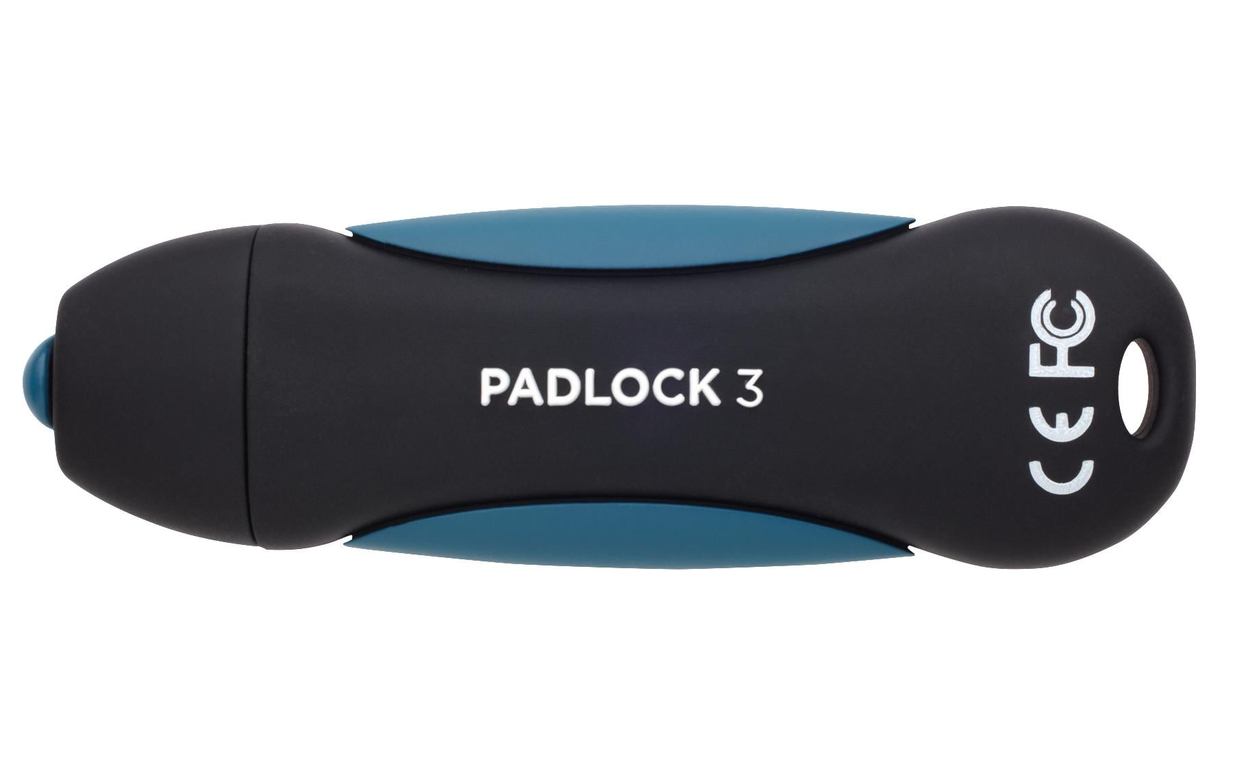 Corsair Padlock 3 128 GB USB 3.2 Gen 1 (USB-A) – 256-Bit AES Hardwareverschlüsselung, PIN-gesichert, Blau
