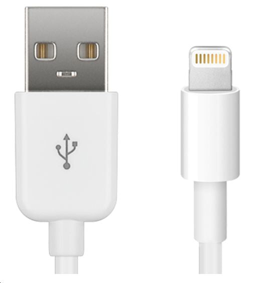 Microconnect Kabel – USB‑A auf Lightning 0,15 m, Weiss – für iPhone/iPad
