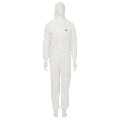 3M Schutzanzug – XL – Weiss, Einweg, mit Kapuze, CE