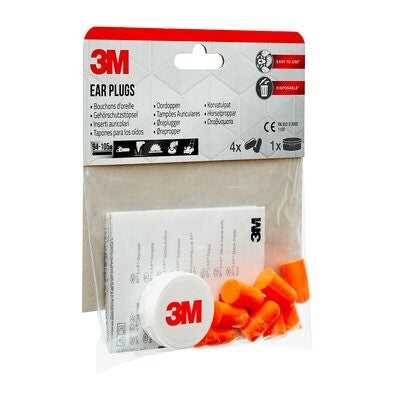 3M 1100C4 Mehrweg-Ohrstöpsel – SNR 37 dB – Orange – 4 Stück