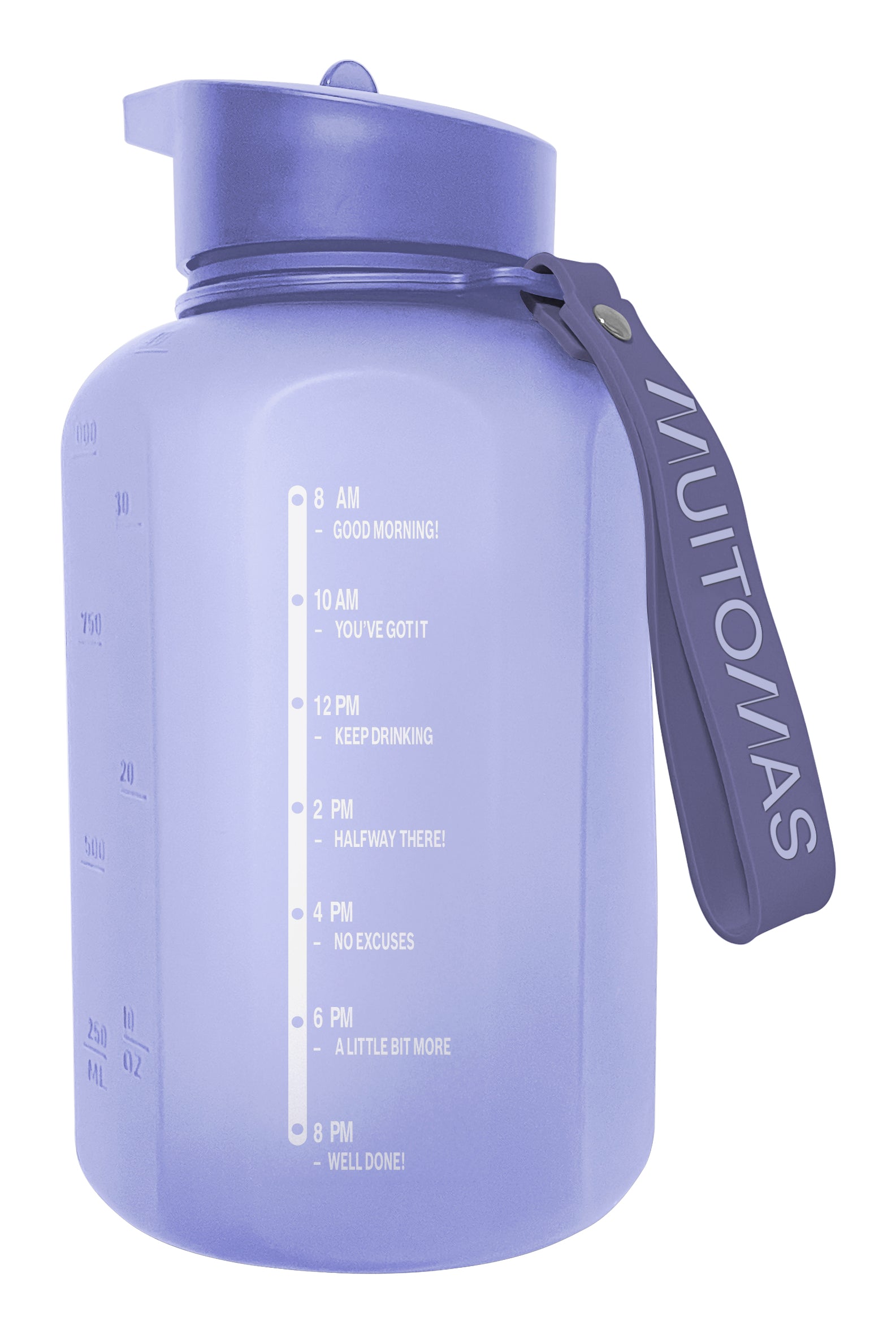 Muitomas Trinkflasche 1,2 l – Kunststoff, Schraubdeckel, Violett
