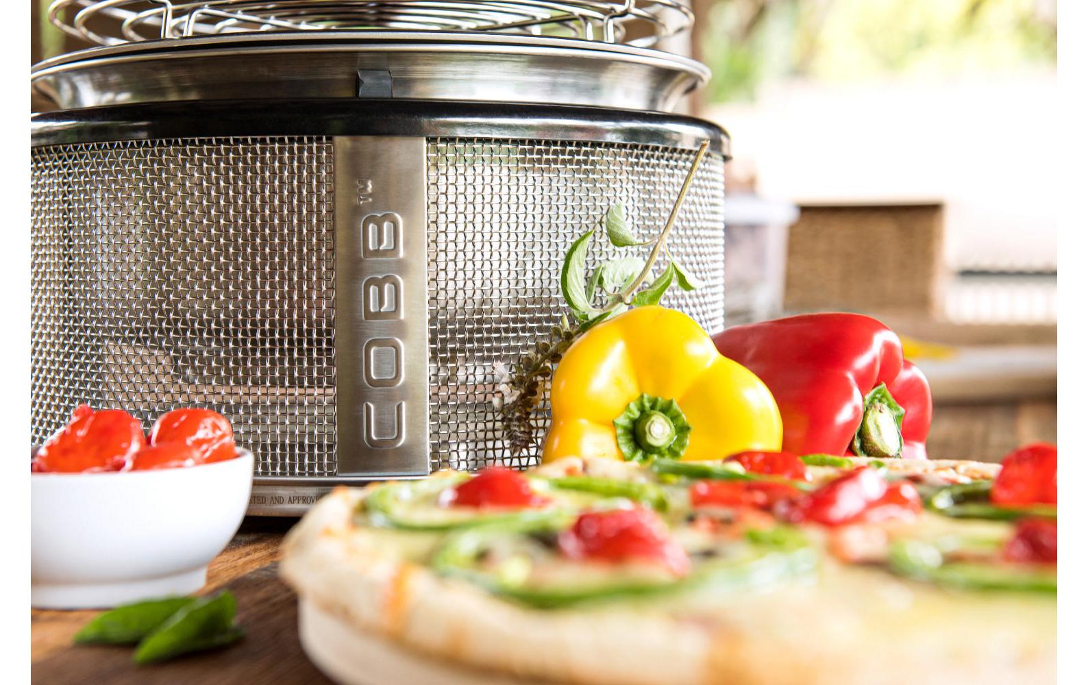 COBB – Pizzastein Ø 26 × 2,6 cm, Keramik, weiss, für COBB Premier, EasyToGo
