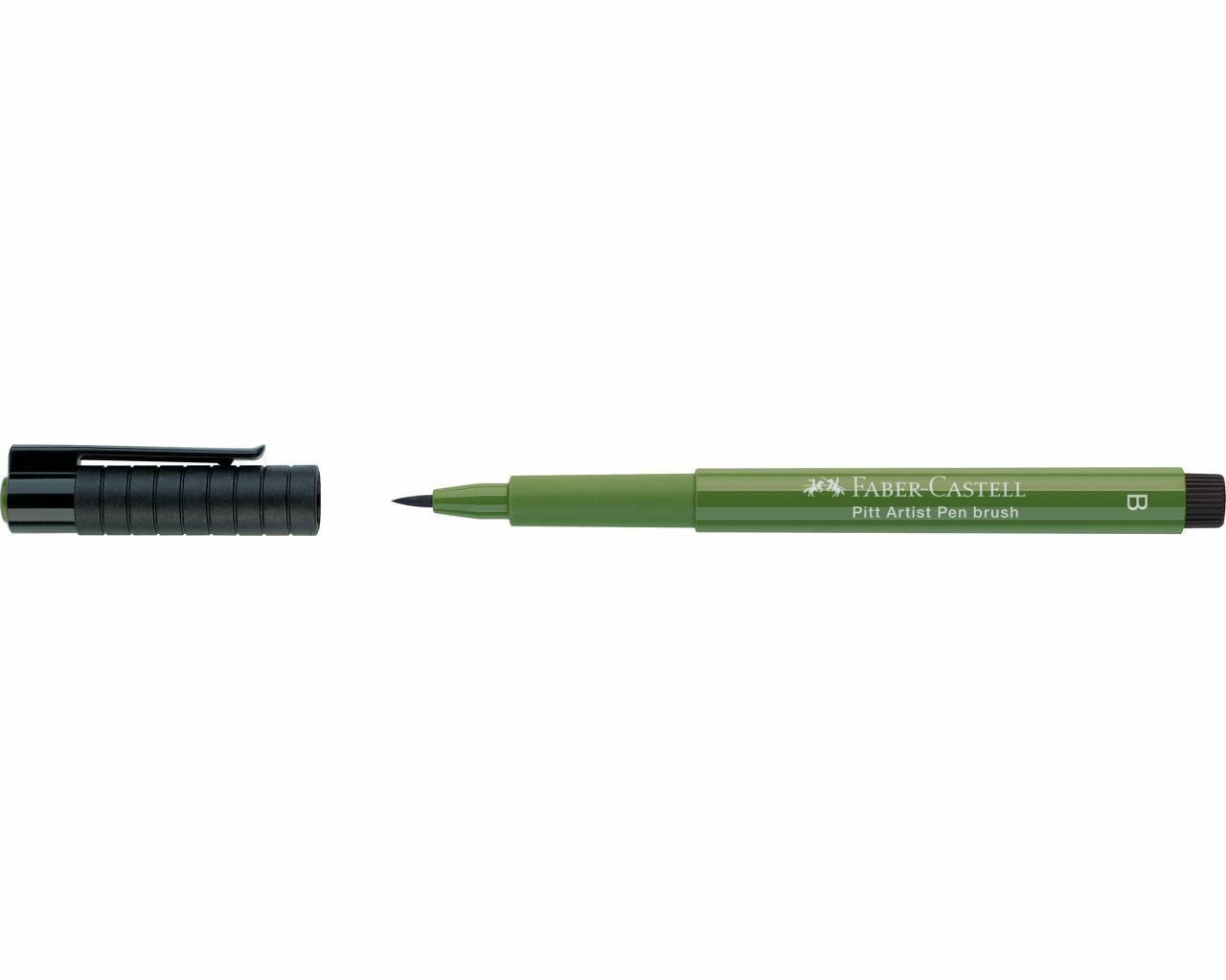 Faber-Castell Pitt Artist Pen Brush Pinselstift – 2,5 mm, pigmentiert, wasserfest, chromoxydgrün stumpf