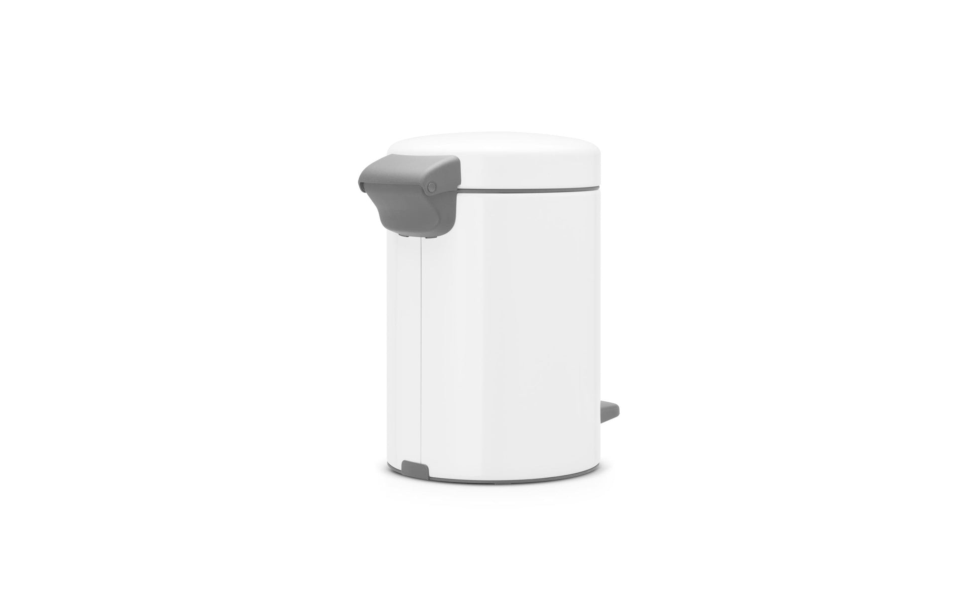 Brabantia NewIcon Treteimer – 3 l – Kunststoff, rund – weiss – Soft-Close