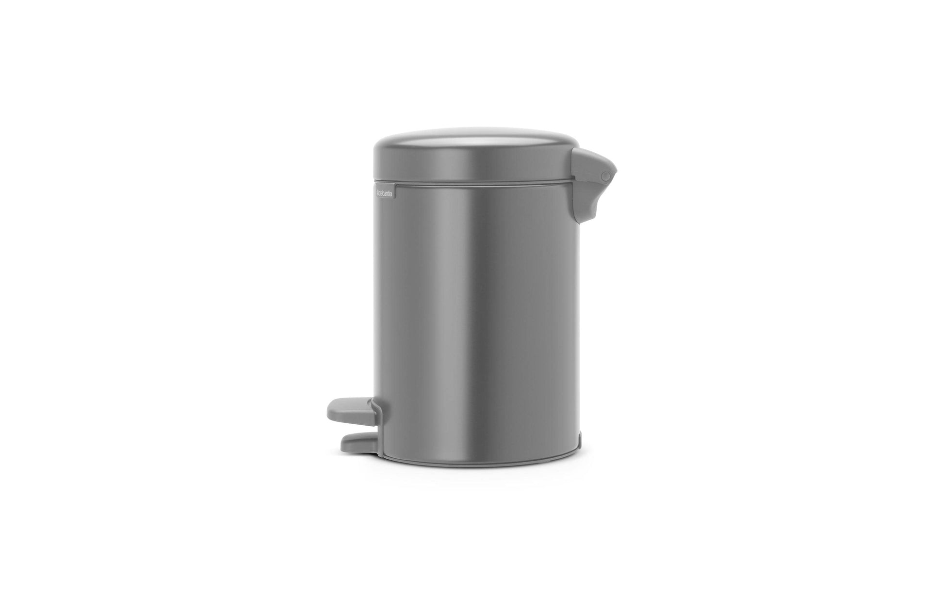 Brabantia newIcon Treteimer – 3 l – Edelstahl, rund – Schwarz – Soft-Close