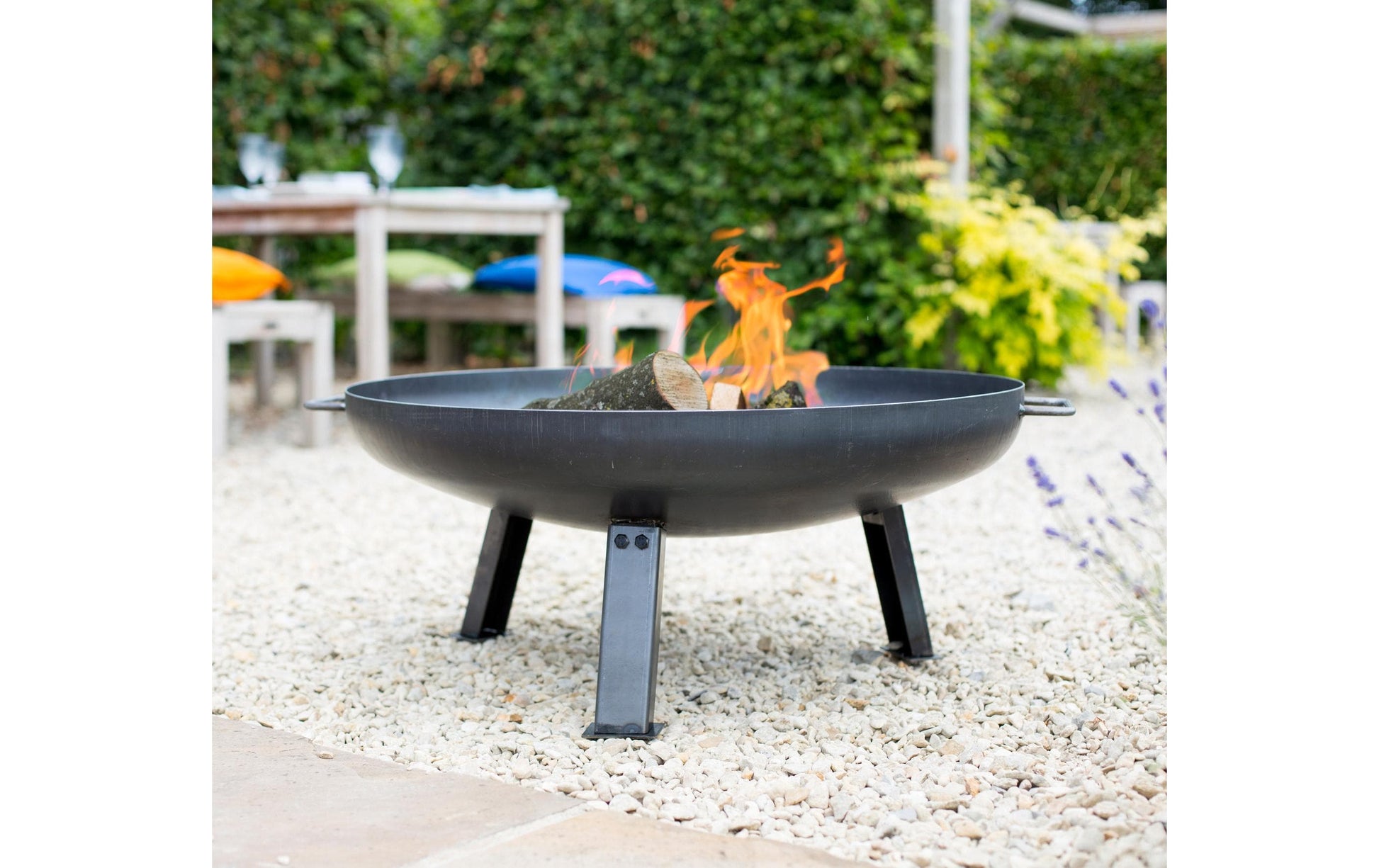 La Hacienda Feuerschale – Ø 80 × 34 cm – Stahl, schwarz