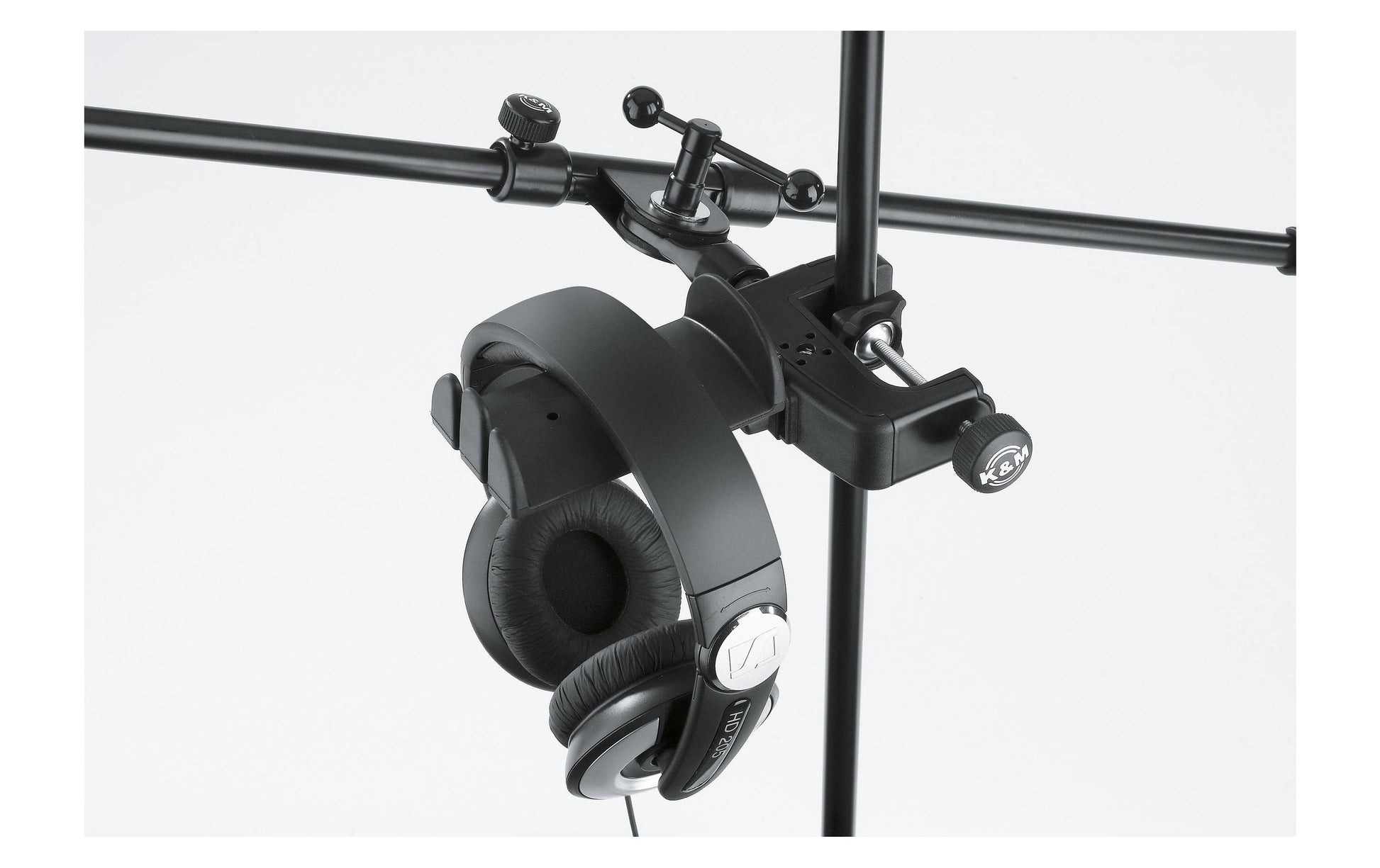 König & Meyer 16085 – Headset-Ständer – Tischklemme, gummiummantelt – schwarz