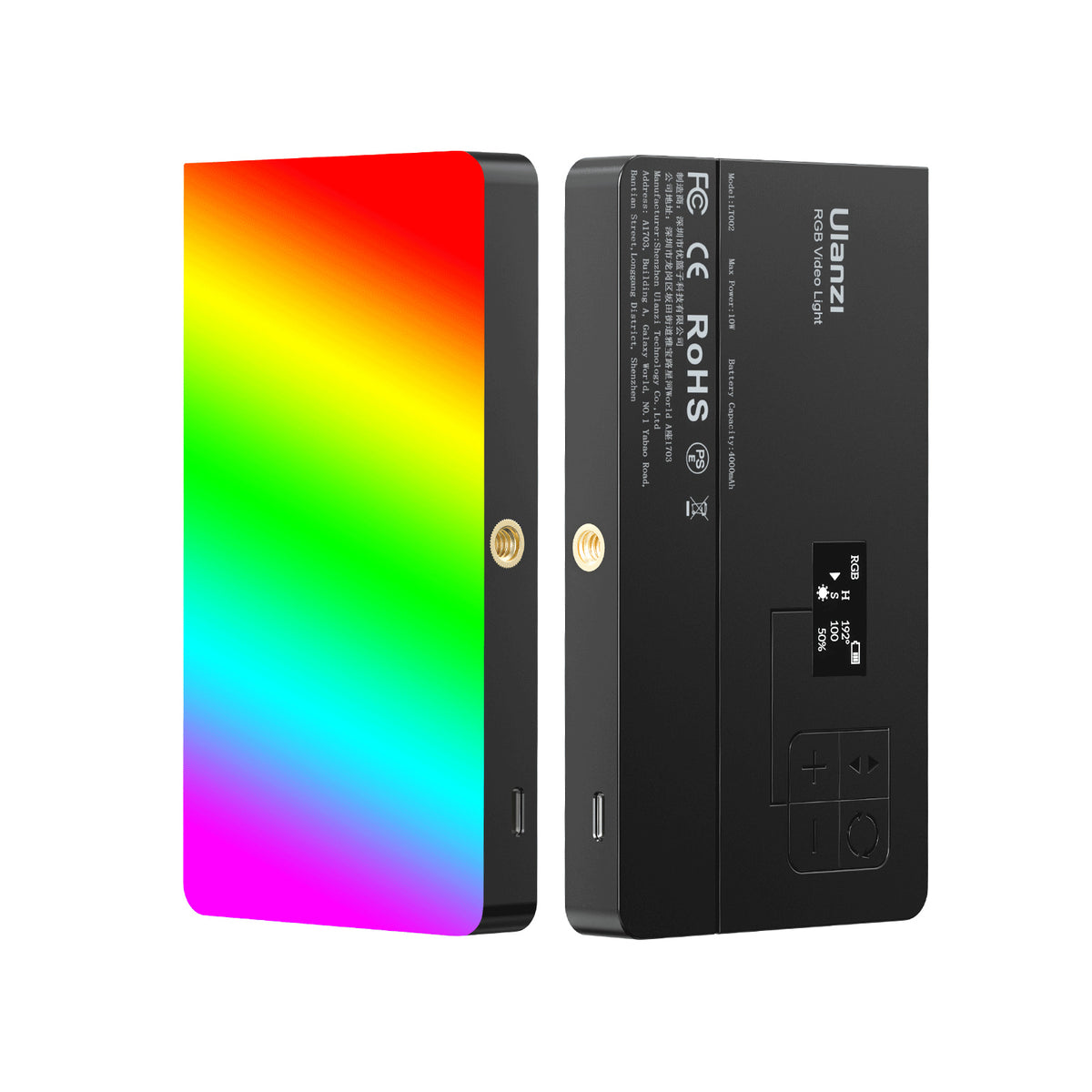 Ulanzi LT-002 LED-Videolicht – 10 W, 2500–9000 K, CRI 95 – Schwarz