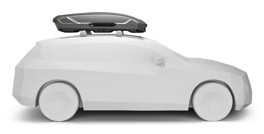 Thule Harte Dachbox Motion 3 L – 450 l, bis 75 kg, mit Schloss, für Ein-Schlüsselsystem – Titan