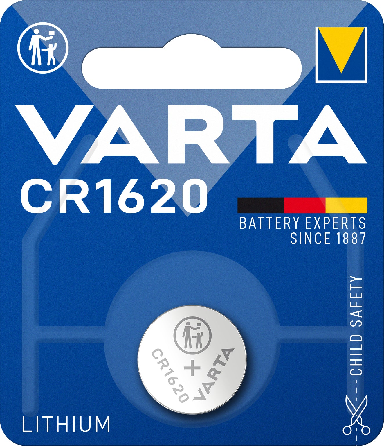 Varta Knopfzelle CR1620 – Lithium, 3 V – 1 Stk.