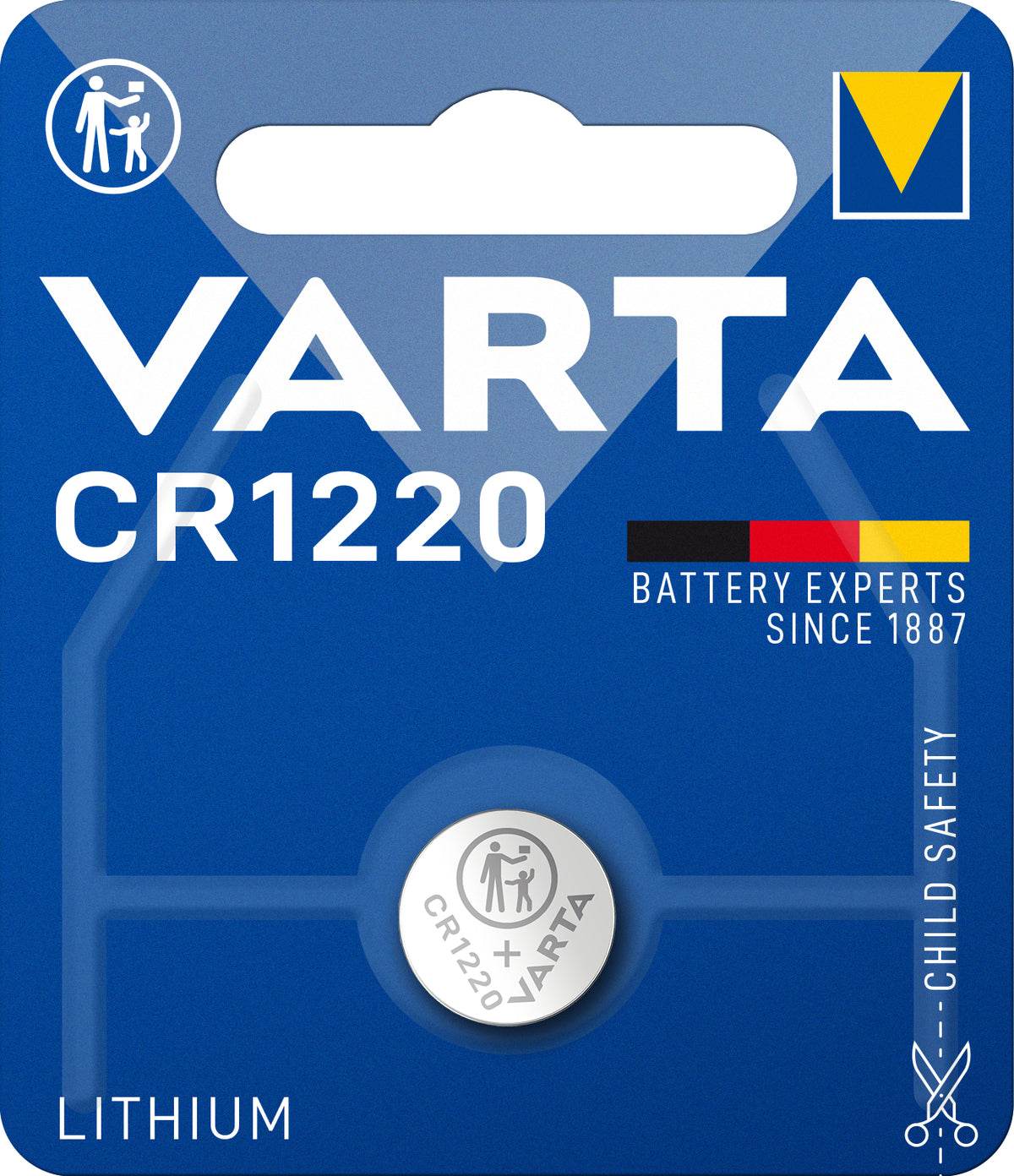 Varta Knopfzelle CR1220, Lithium, 3 V – 1 Stk.