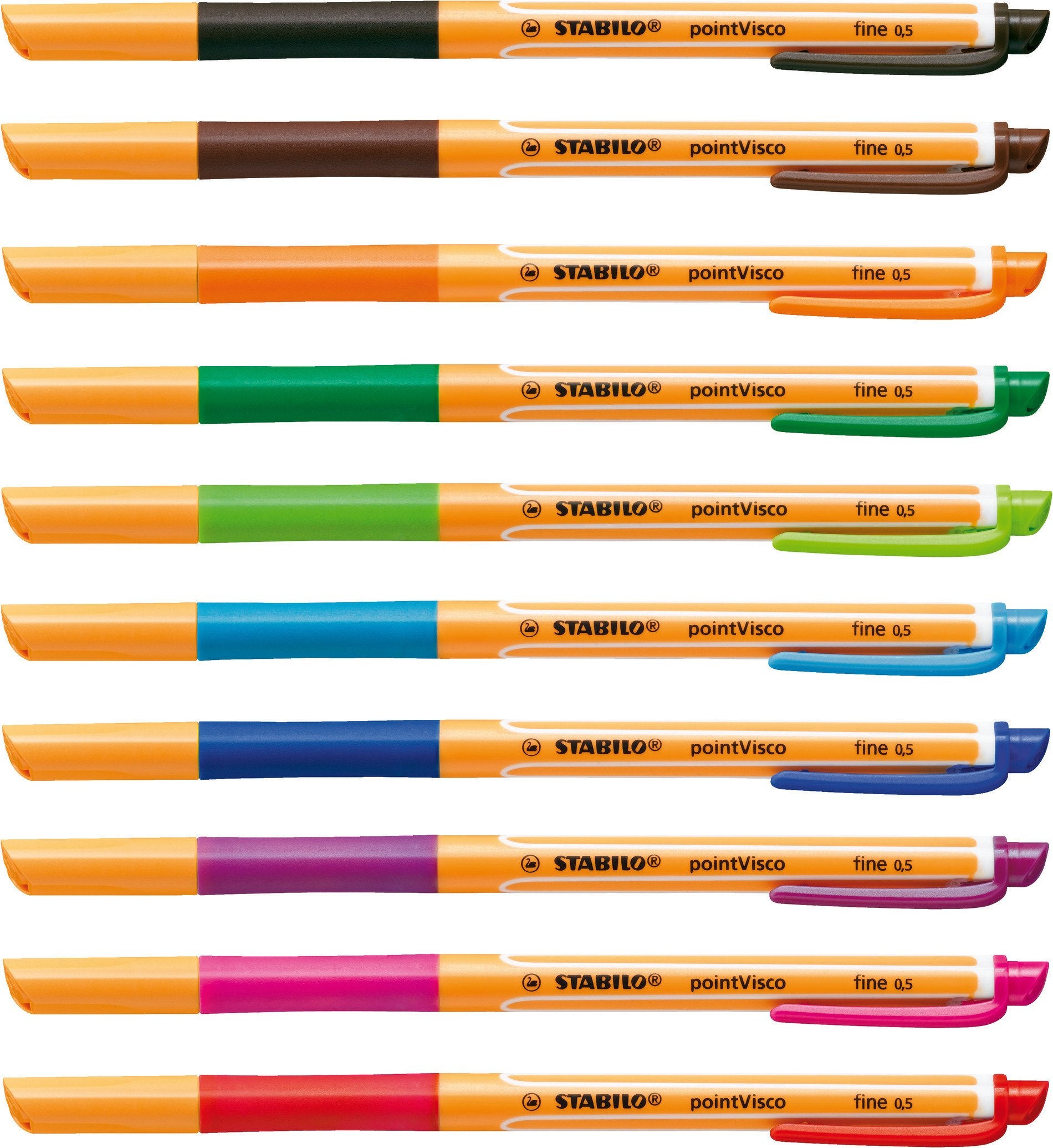 STABILO pointVisco Gelschreiber – orange, Kappe